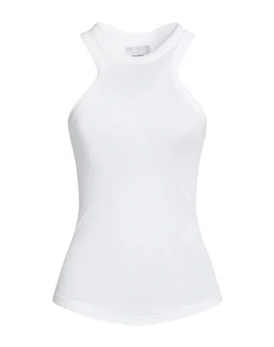 Halfboy Woman Tank Top White Size Xs Micro Modal In Animal Print