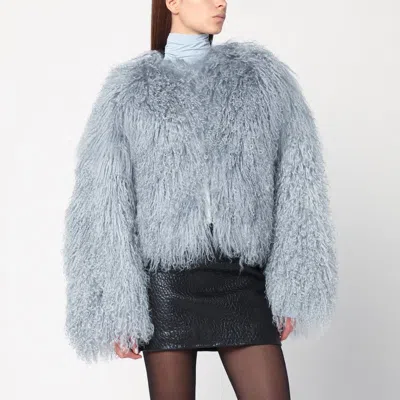 HALFBOY WOMEN'S SHORT -BLUE FUR COAT
