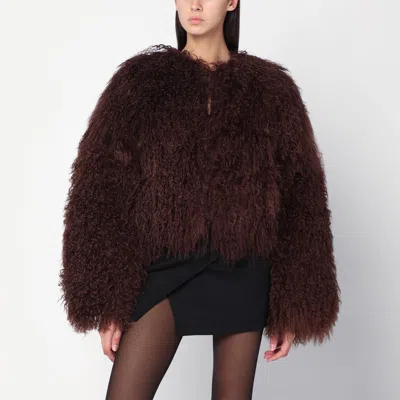 HALFBOY WOMEN'S SHORT CHOCOLATE FUR COAT