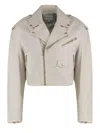 Halfboy Short Leather Jacket With Flap And Zip Pockets