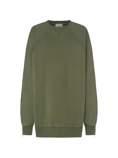 Halfboy Zipped-sleeve Sweatshirt In Green