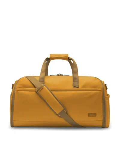 Halfday Leather Garment Duffel In Gold