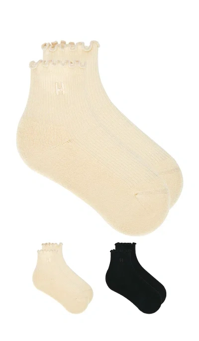 Halfdays 2 Pack Ruffle Sock In Neutral
