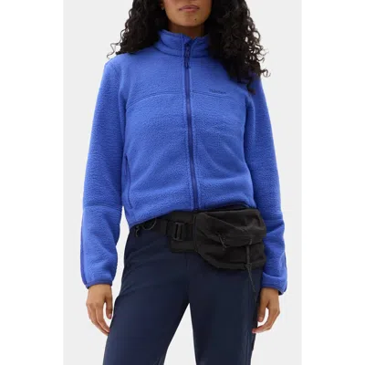 Halfdays Chapelle Water Repellent Fleece Jacket In Blue