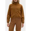 Halfdays Chapelle Water Repellent Fleece Jacket In Brown