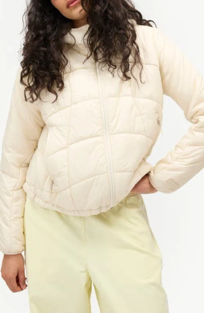 Halfdays Claude Water Repellent Quilted Puffer Jacket In White