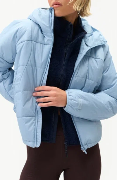 Halfdays Claude Water Repellent Quilted Puffer Jacket In White