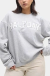 Halfdays Cotton Graphic Sweatshirt In Gray