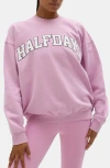 Halfdays Cotton Graphic Sweatshirt In Pink