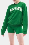 Halfdays Cotton Graphic Sweatshirt In Verdant