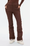 Halfdays Emma Water Resistant Fleece Lined Ski Pants In Brown