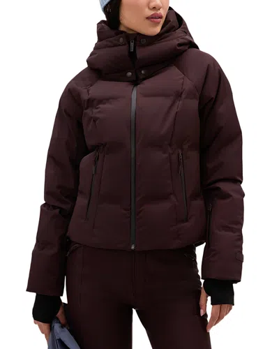 Halfdays Georgie Hooded Puffer Ski Jacket In Americano