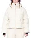 Halfdays Georgie Waterproof Winter Puffer Jacket In Oat Milk