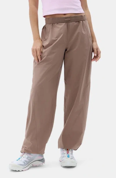 Halfdays Gwen Wide Leg Cargo Pants In Brown