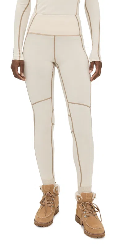 HALFDAYS HALLIE MERINO WOOL LEGGINGS OAT MILK