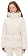 Halfdays Hedy Belted Puffer Jacket Oat Milk In White