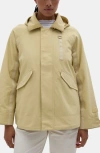 Halfdays Hooded Rain Jacket In Brown
