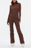 Halfdays Isabel Waterproof Snow Bib Overalls In Spiked Cocoa