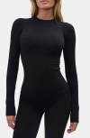 Halfdays Johnson Base Layer Top In Black