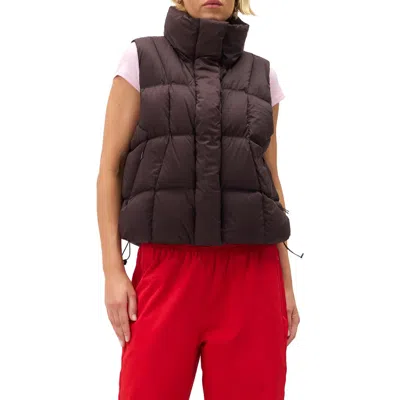 Halfdays Louise Down Vest In Brown