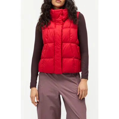 Halfdays Louise Down Vest In Red