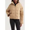 Halfdays Nellie Packable Puffer Jacket In Brown
