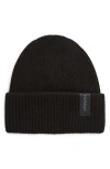 Halfdays Rib Merino Wool Beanie In Black