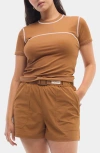 Halfdays Rosalie Trail Shorts In Nuthatch