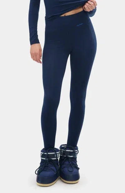 Halfdays Ruth Base Layer Leggings In Blue