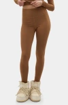 Halfdays Ruth Base Layer Leggings In Brown