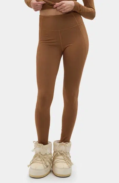 Halfdays Ruth Base Layer Leggings In Brown