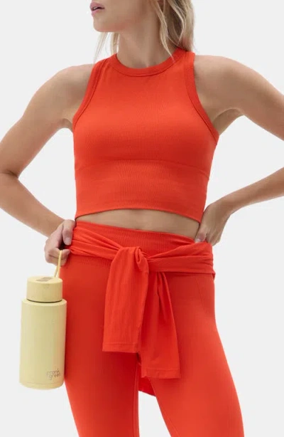 Halfdays Sunn Racerback Tank In Burgundy