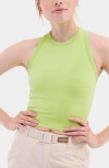 Halfdays Sunn Racerback Tank In Pistachio
