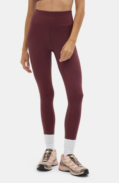 Halfdays Trail Leggings In Burgundy