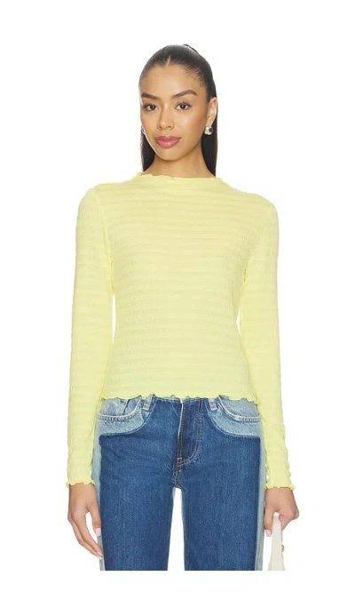 Halfdays Ynes Long Sleeve Top In Yellow