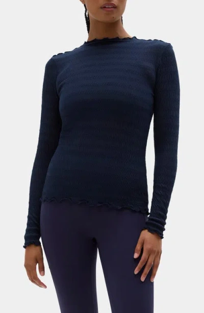 Halfdays Ynes Texture Top In Blue