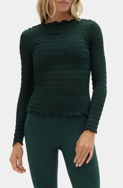 Halfdays Ynes Texture Top In Green