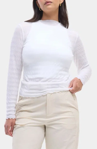 Halfdays Ynes Texture Top In White