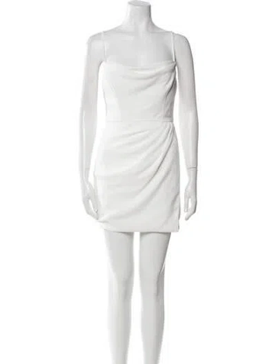 Pre-owned Halfpenny London Square Neckline Mini Dress In White