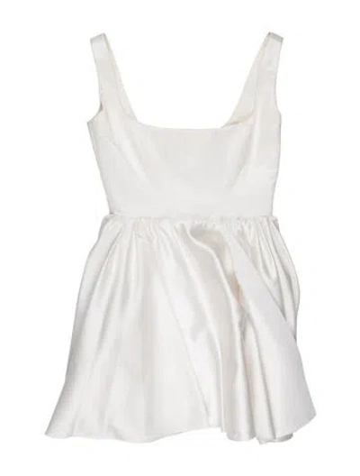 Pre-owned Halfpenny London Square Neckline Mini Dress In White