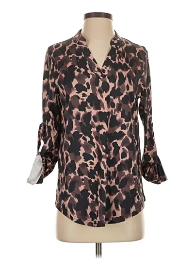 Pre-owned Halife 3/4 Sleeve Blouse In Brown