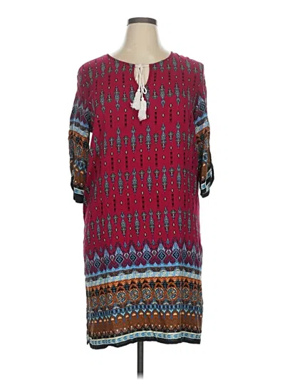 Pre-owned Halife Casual Dress In Burgundy