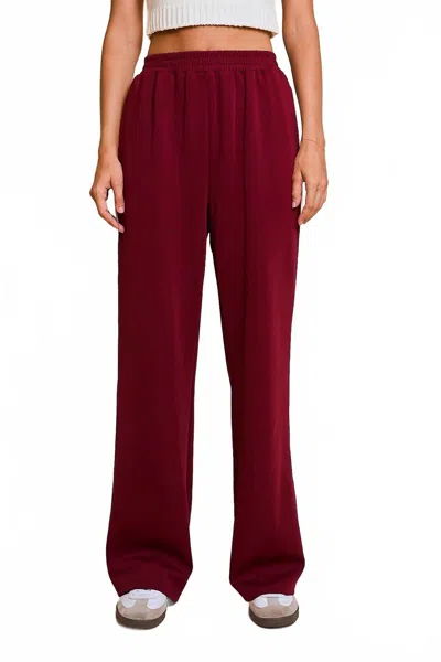 Hallelu Evening Jog Pants In Burgundy