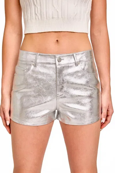 Hallelu Just Shine Shorts In Silver