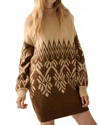 Hallelu Pumpkin Spice Dress In Espresso