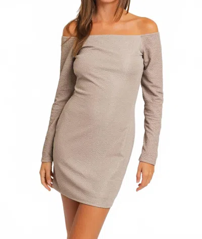 Hallelu Soft Elegance Dress In Taupe