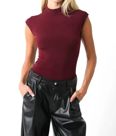 Hallelu Sweet Sangria Top In Maroon