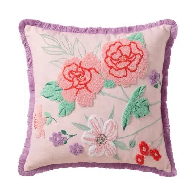 Hallmark 18" X 18" Multicolor Bloom Cotton Decorative Pillow