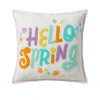 Hallmark 18" X 18" Multicolor Hello Spring Decorative Pillow In Multi
