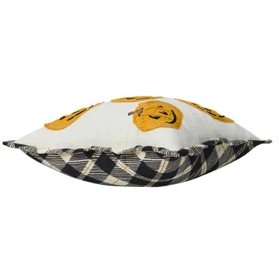 Hallmark 18" X 18" Multicolor Howla Pumpkin Reversible Fall Decorative Pillow